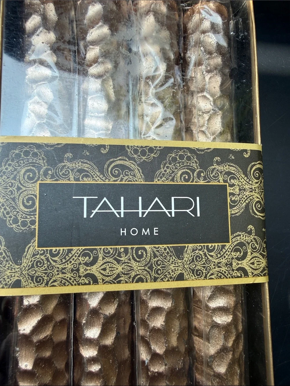 New Tahiti metallic gold tapered candles